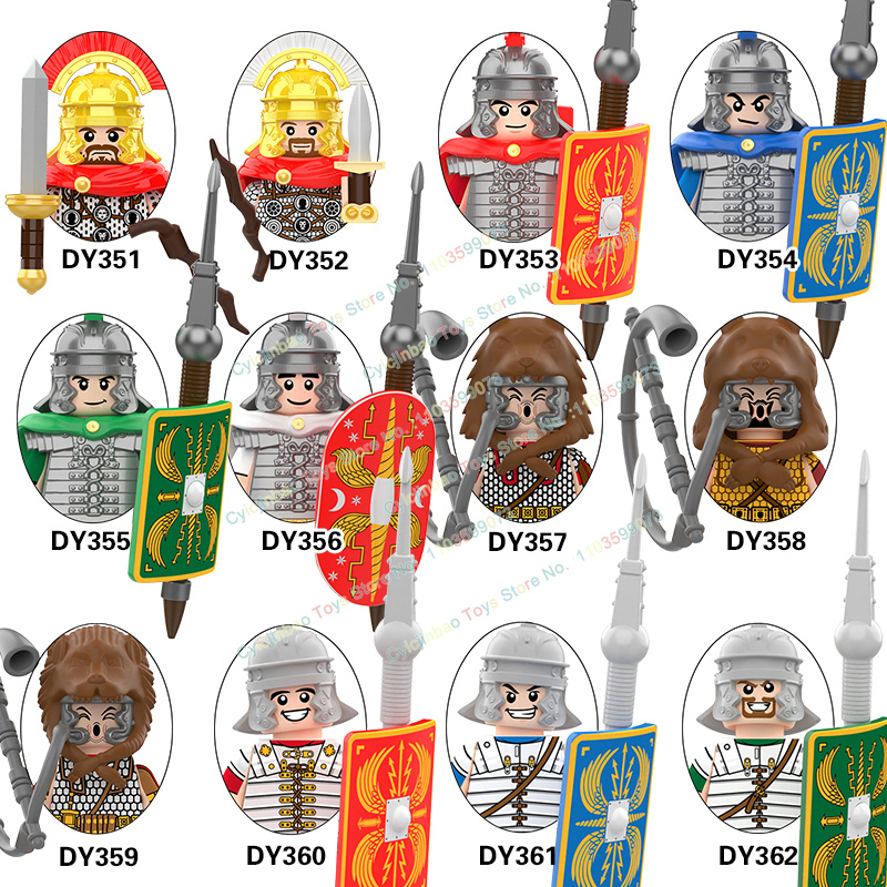 Lego Minifigure Holder - Medieval Military Knight Legion Hoplite Centurion