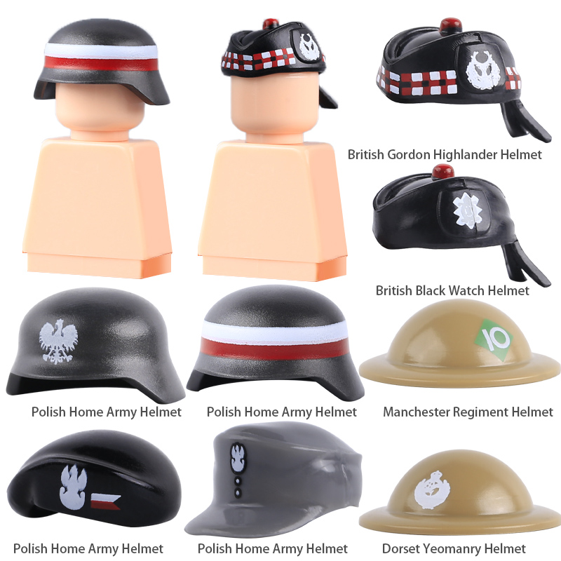 MOC WW2 Military Polish Cap Bu - đánh giá và giá Lego Minifigure Holder