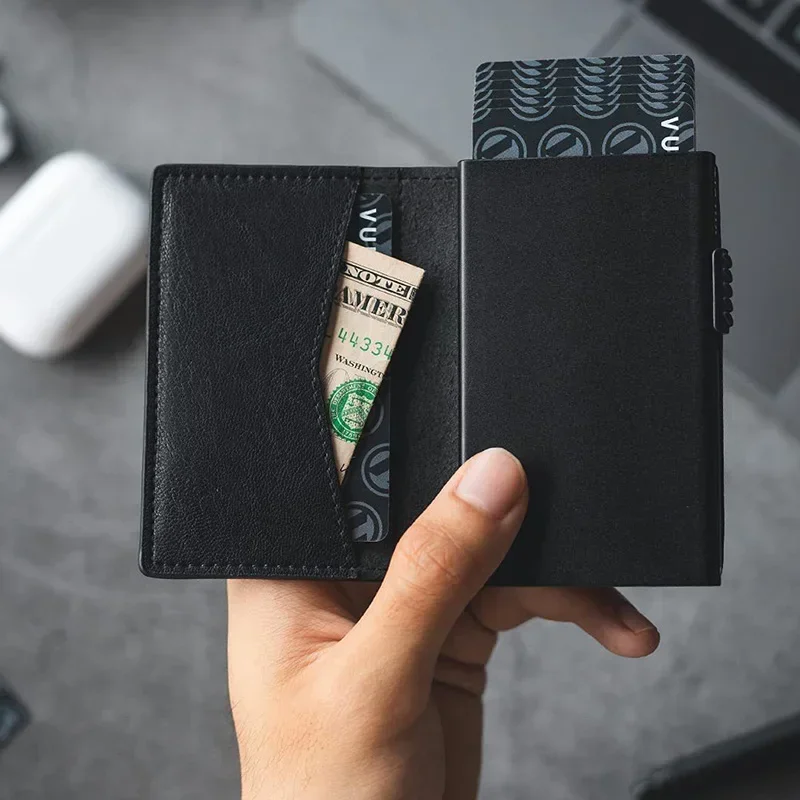 Mens Minimalist Wallet Luxury  - đánh giá và giá Card Top Loader