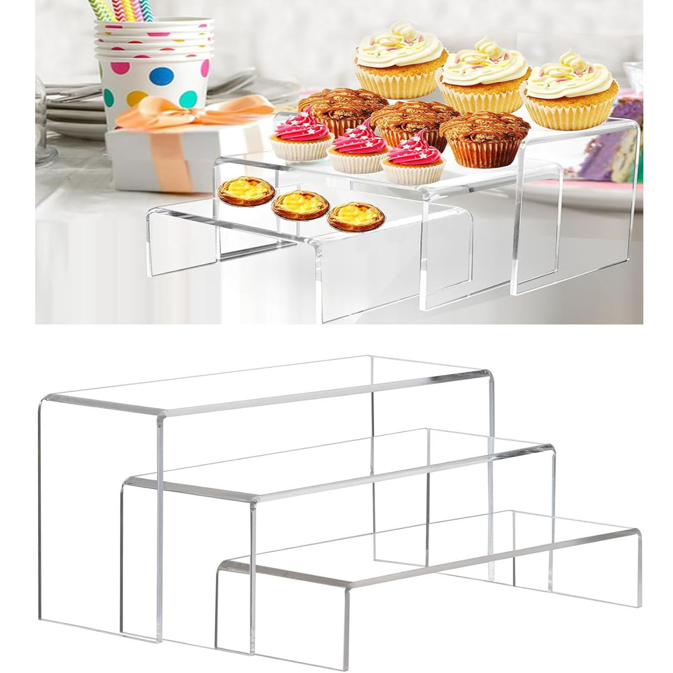 3 pieces of acrylic display sh - đánh giá và giá Pop Display Shelf