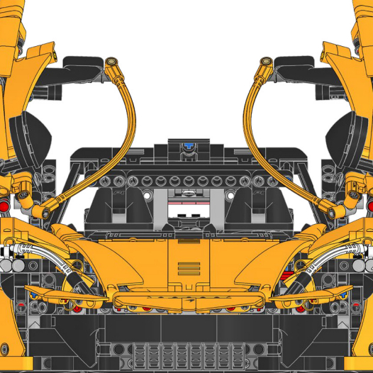 Yellow Assembled Sports Car 1: - đánh giá và giá Lego Set Technic
