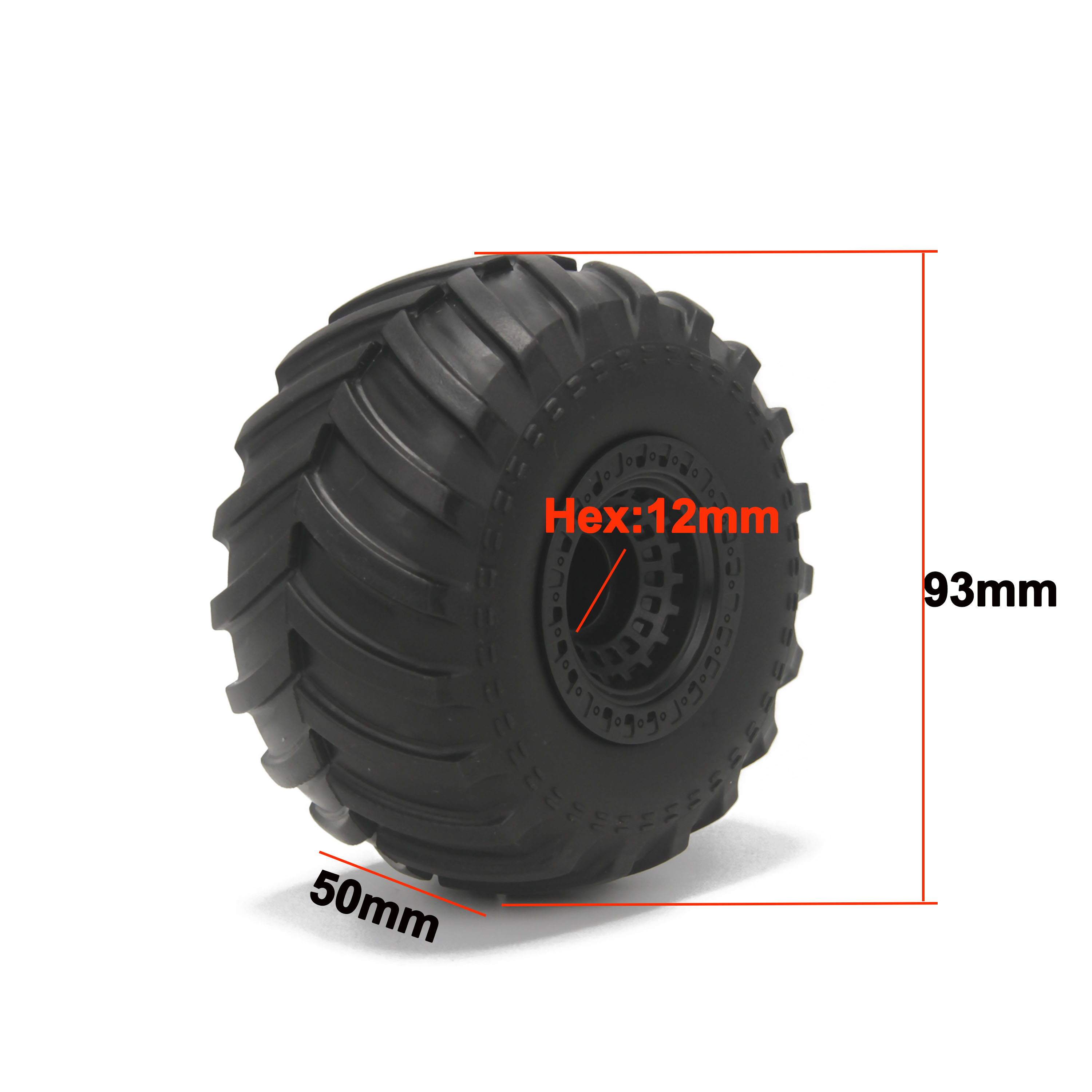 93mm 1/14 RC Car Rubber Tire W - đánh giá và giá Hot Wheels Car Monster Trucks