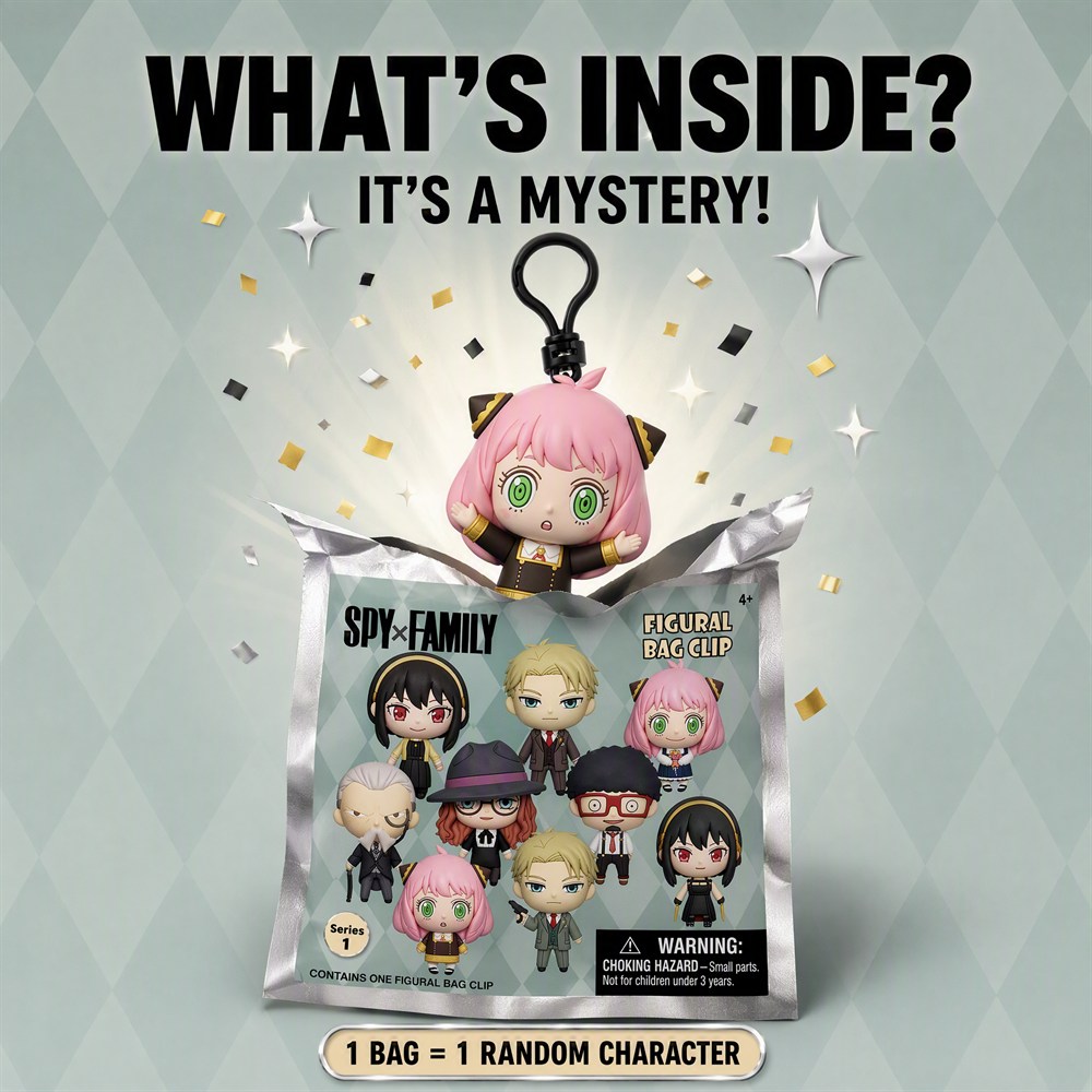 Spy x Family 3D PVC Bag Clip K - đánh giá và giá Mystery Box Blind Bag