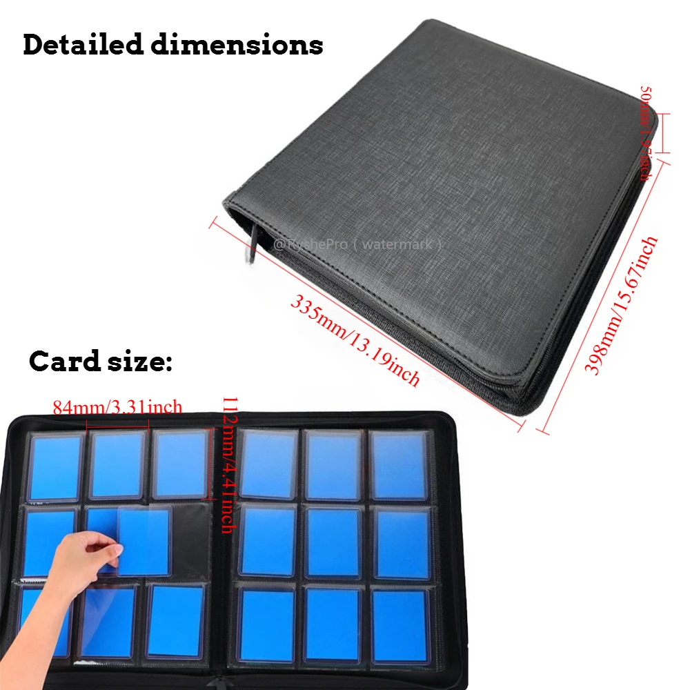 9 Pocket PU Leather Toploader  - đánh giá và giá Pokemon Binder Card