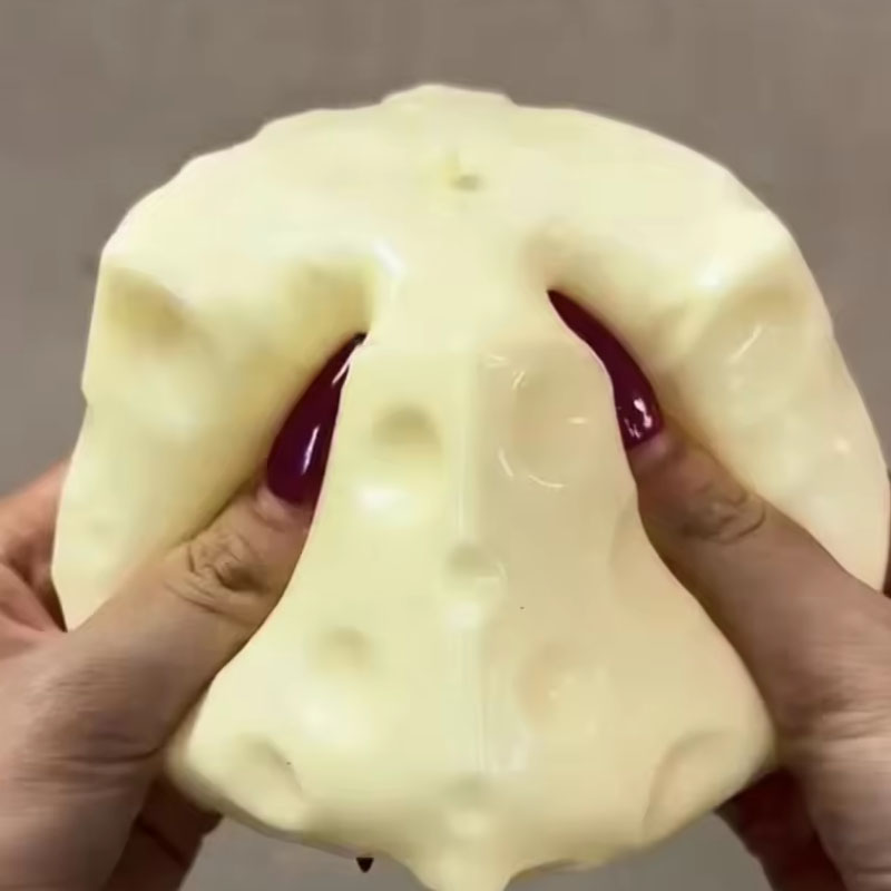 ◑Jumbo Cheese Cube Stress Ball - đánh giá và giá Fidget Cube Original