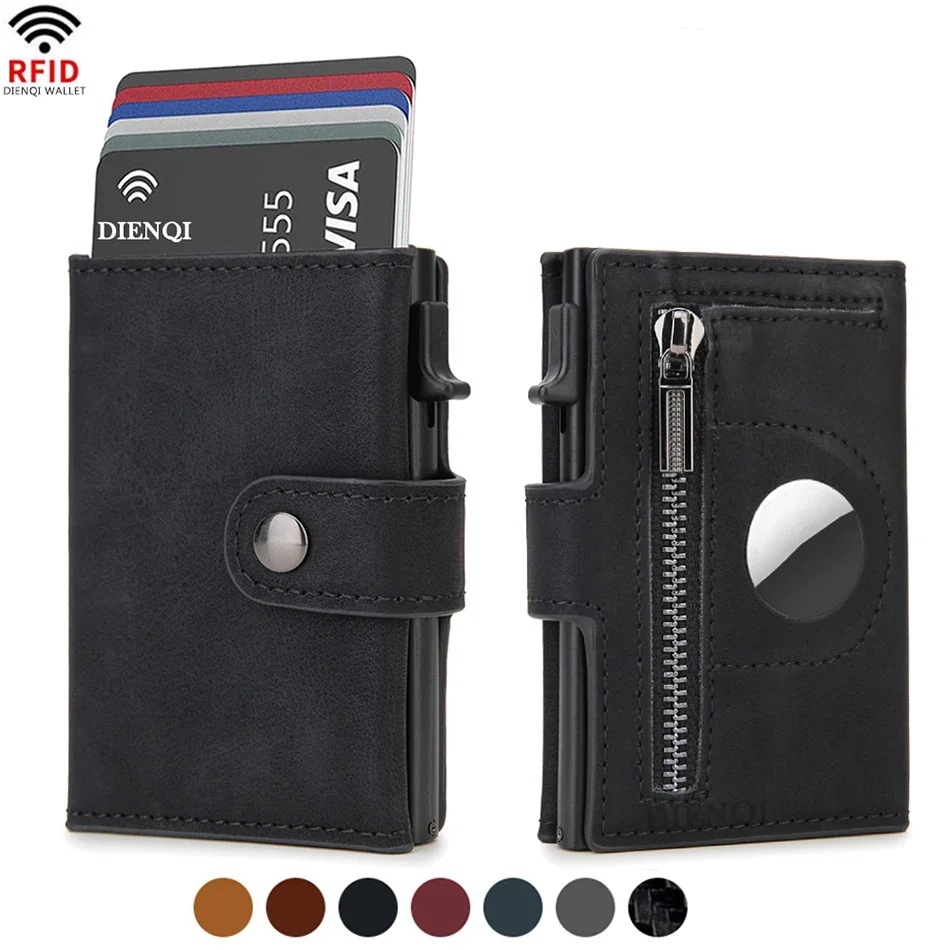 Rfid Leather Airtag Men Wallet - đánh giá và giá Card Top Loader